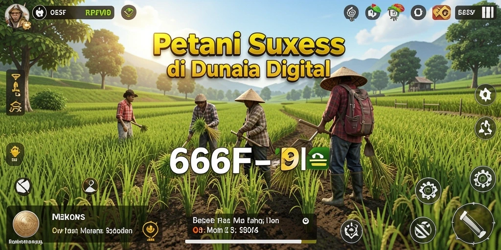 Screenshot gameplay 666FF yang menunjukkan aktivitas bertani yang menyenangkan.