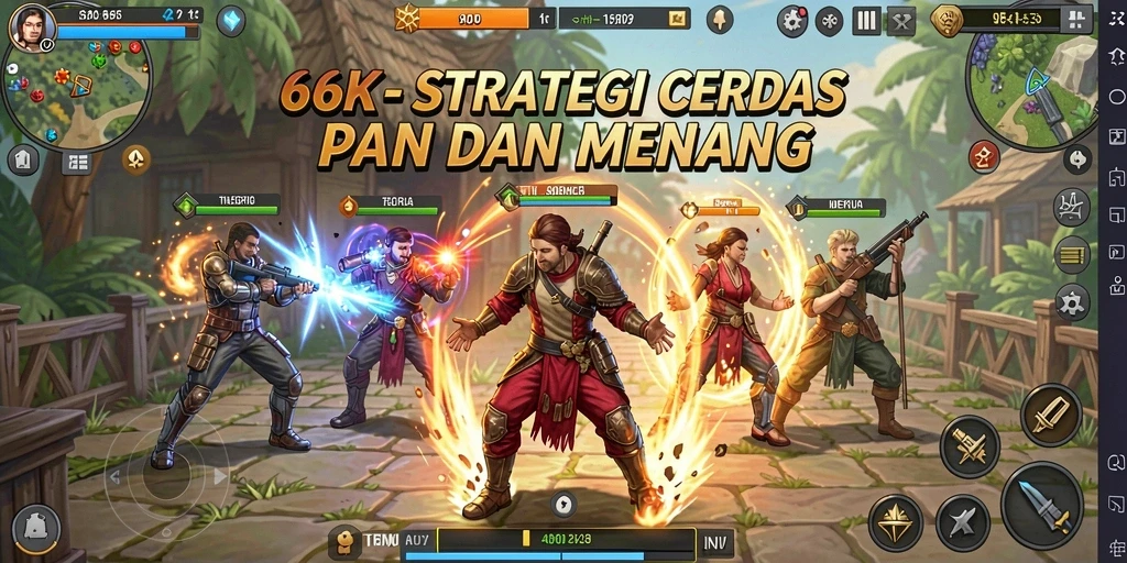 Tampilan gameplay menarik dari 66K dengan aksi strategi mendebarkan.