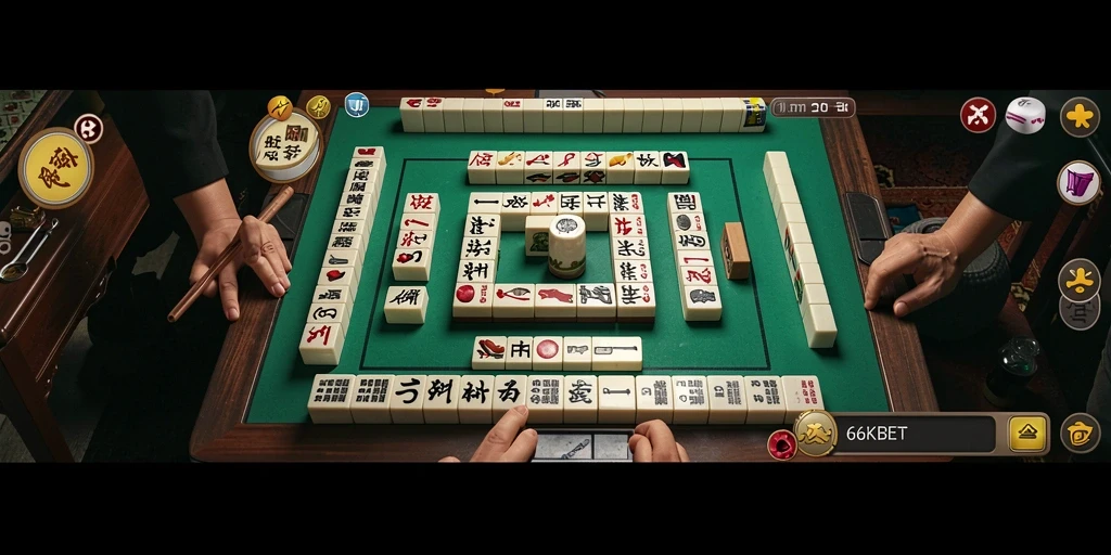 Tampilan menarik dari gameplay Mahjong di 66KBET