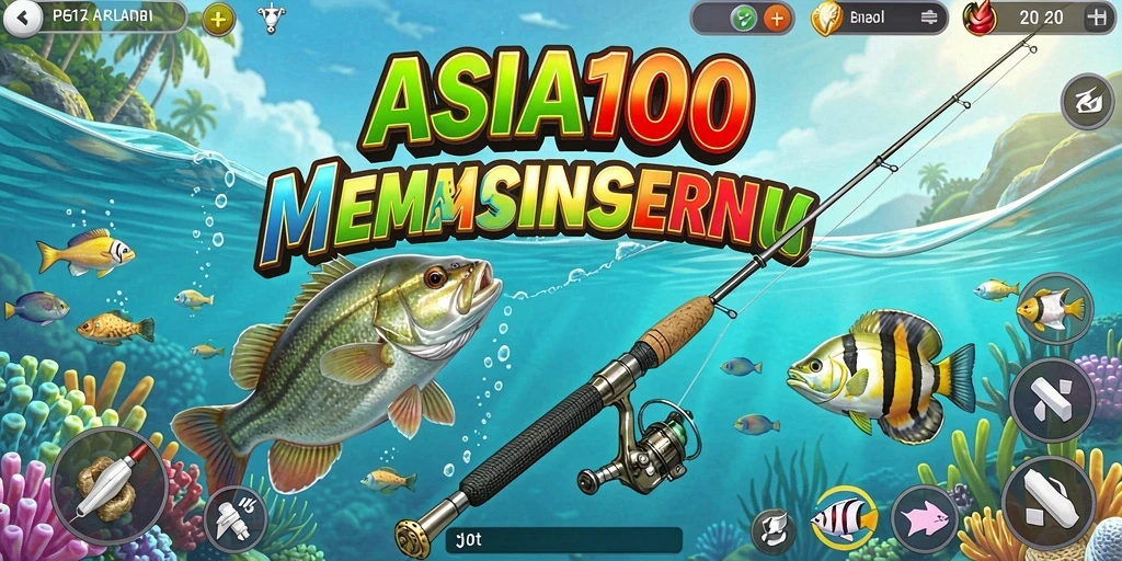 Tangkapan ikan besar di danau yang indah.