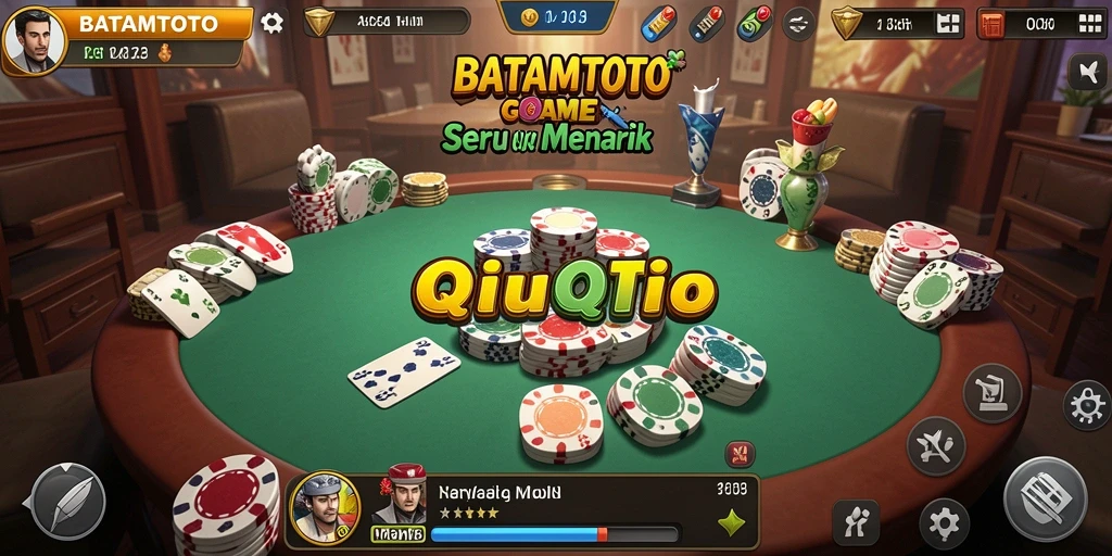 Tampilan gameplay seru dalam permainan QiuQiu BATAMTOTO.