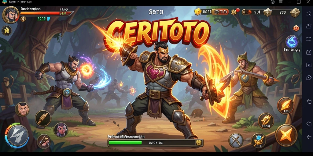 Tampilan gameplay CERITOTO dengan aksi pertarungan yang seru.