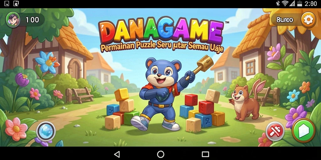 Gameplay seru DANAGAME dengan berbagai tantangan Puzzle.