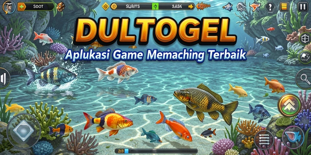 Tampilan gameplay DULTOGEL dengan aksi memancing yang seru.