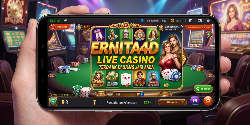 Tampilan gameplay Live Casino yang menakjubkan dan interaktif di ERNITA4D.