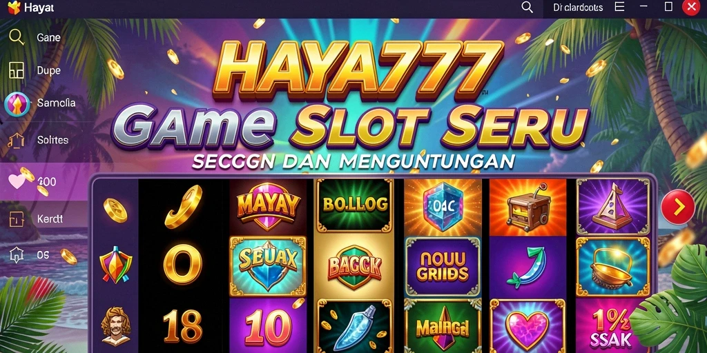 Tampilan gameplay menarik dari HAYA777 yang penuh variasi Slot.