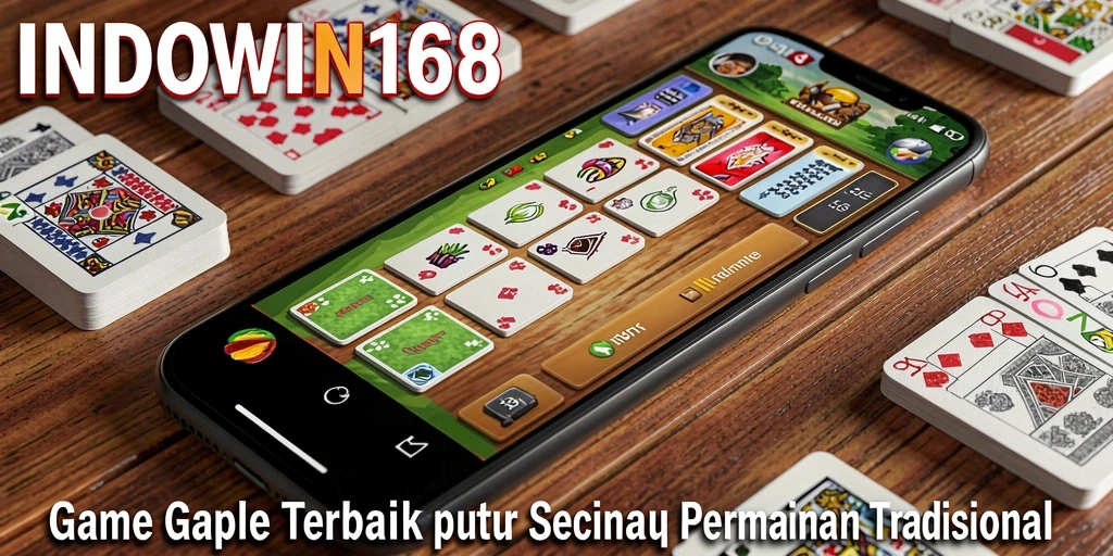 Tampilan gameplay Gaple seru dan interaktif di INDOWIN168.