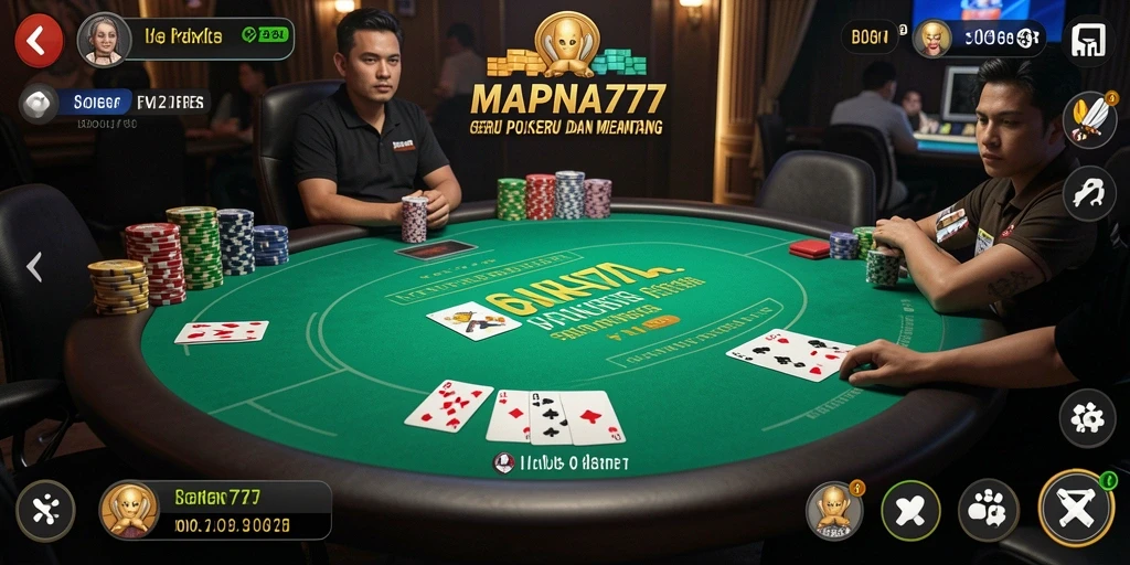 Tangkapan layar utama gameplay Poker di MAPNA777.