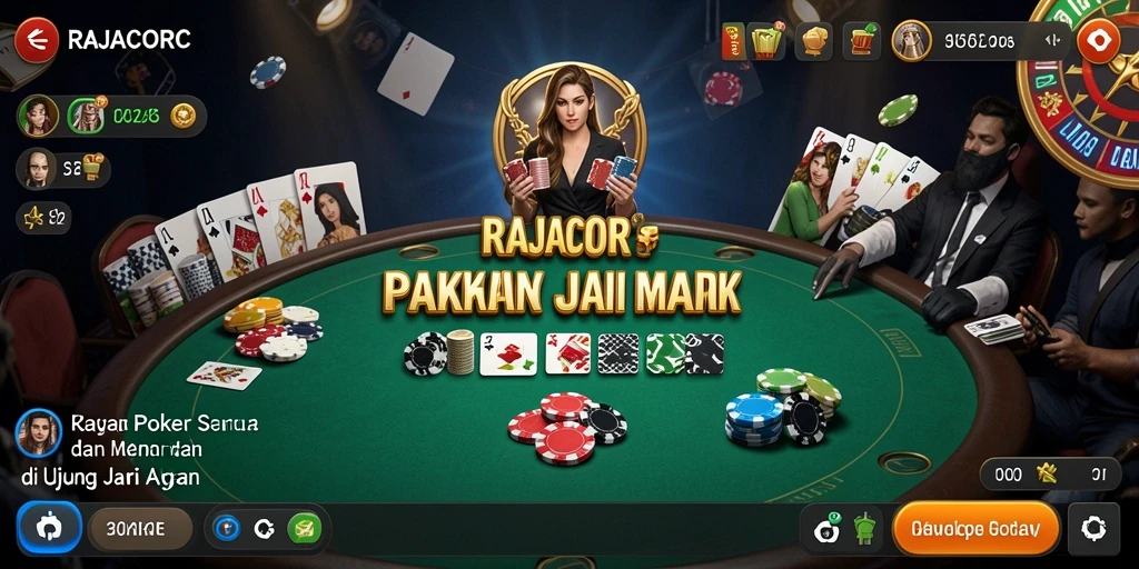 Tampilan menarik dari gameplay Poker RAJACORC yang penuh aksi.