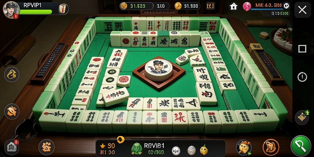 Tampilan menarik dari gameplay Mahjong di RPVIP1.