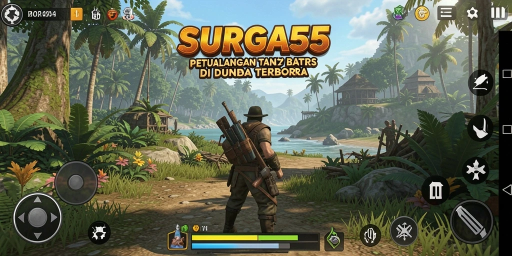 Gameplay SURGA55 yang menakjubkan dalam dunia terbuka.