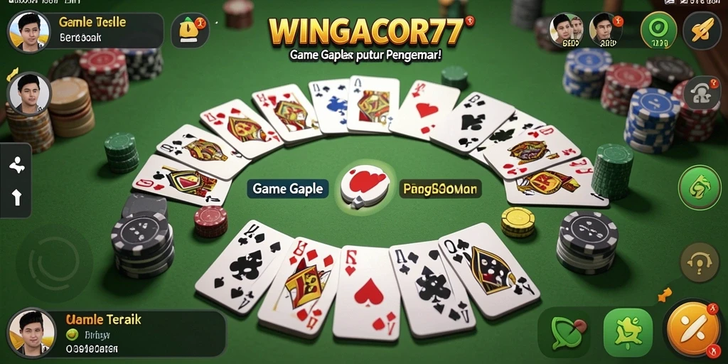 Tampilan gameplay seru Gaple di WINGACOR77.