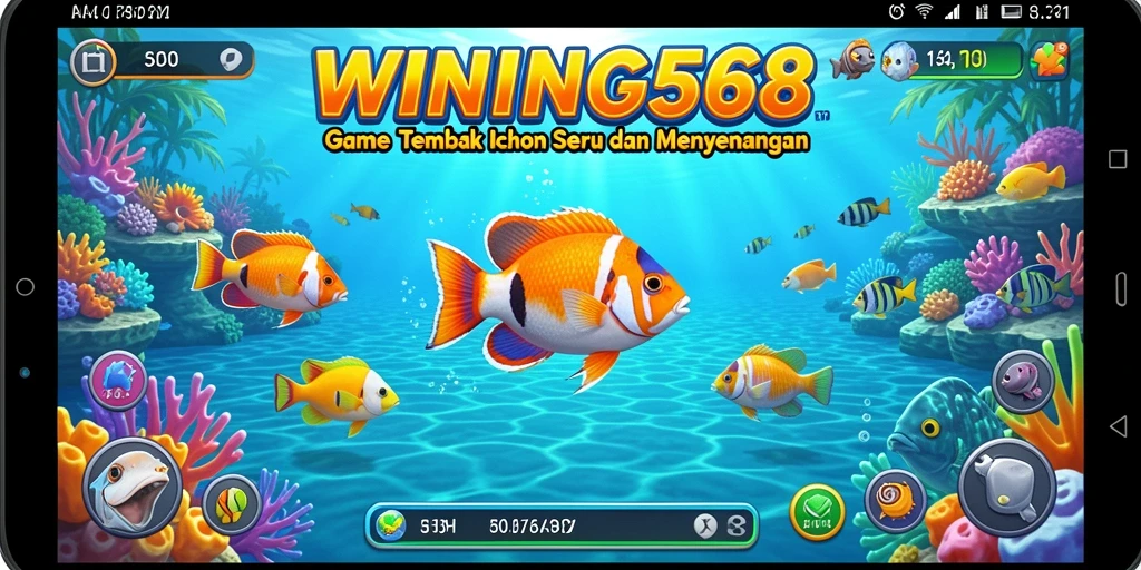 Screenshot utama dari gameplay <strong>WINNING568</strong> menunjukkan aksi menembak ikan yang menarik.